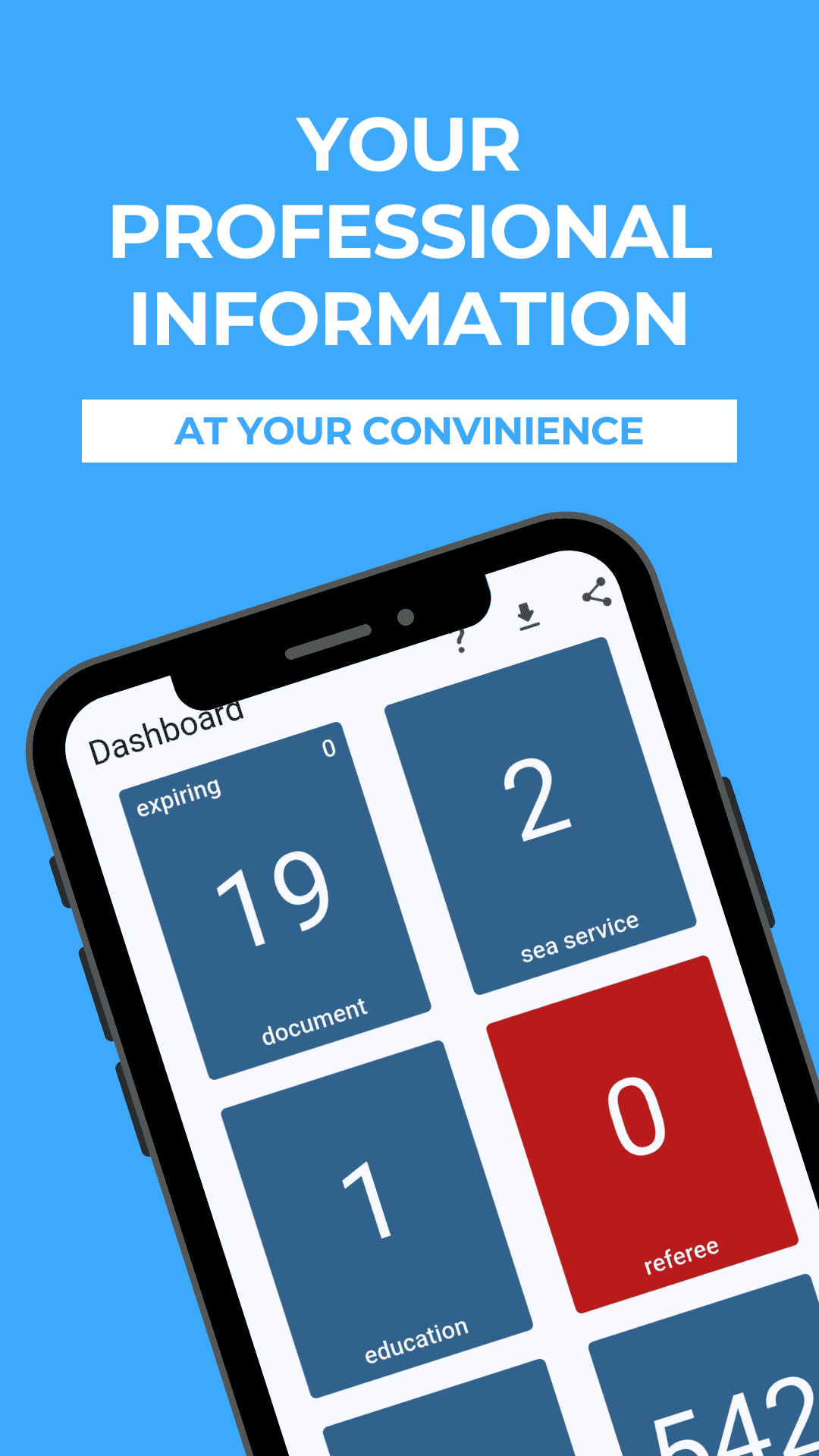 MarinerCV app screenshot 1